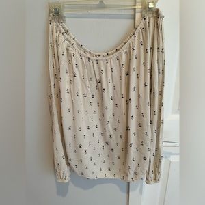 Billabong off the shoulder long sleeve top, size L